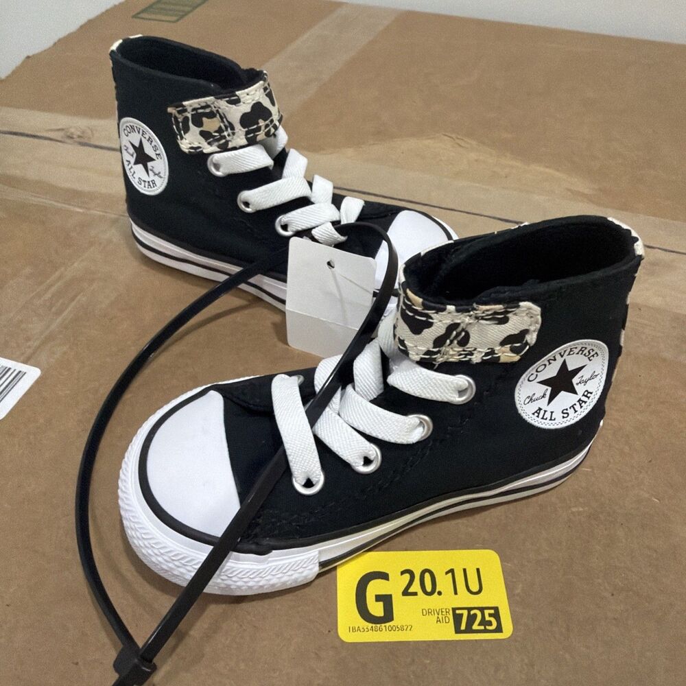 converse all stars cheetah print size 11 toddlers